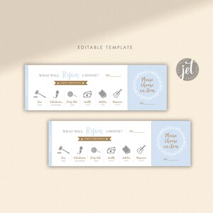 Doljabi Blau Raffle Los koreanischen ersten Geburtstag Benutzerdefinierte koreanischen Dol Doljanchi doljabi Kranz Zhuabezug modern druckbare blaue DIGITAL DATEI DIY