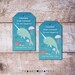 Narwhal Tag Splash Thank You Tag Birthday Party Narwhal Sea | Etsy