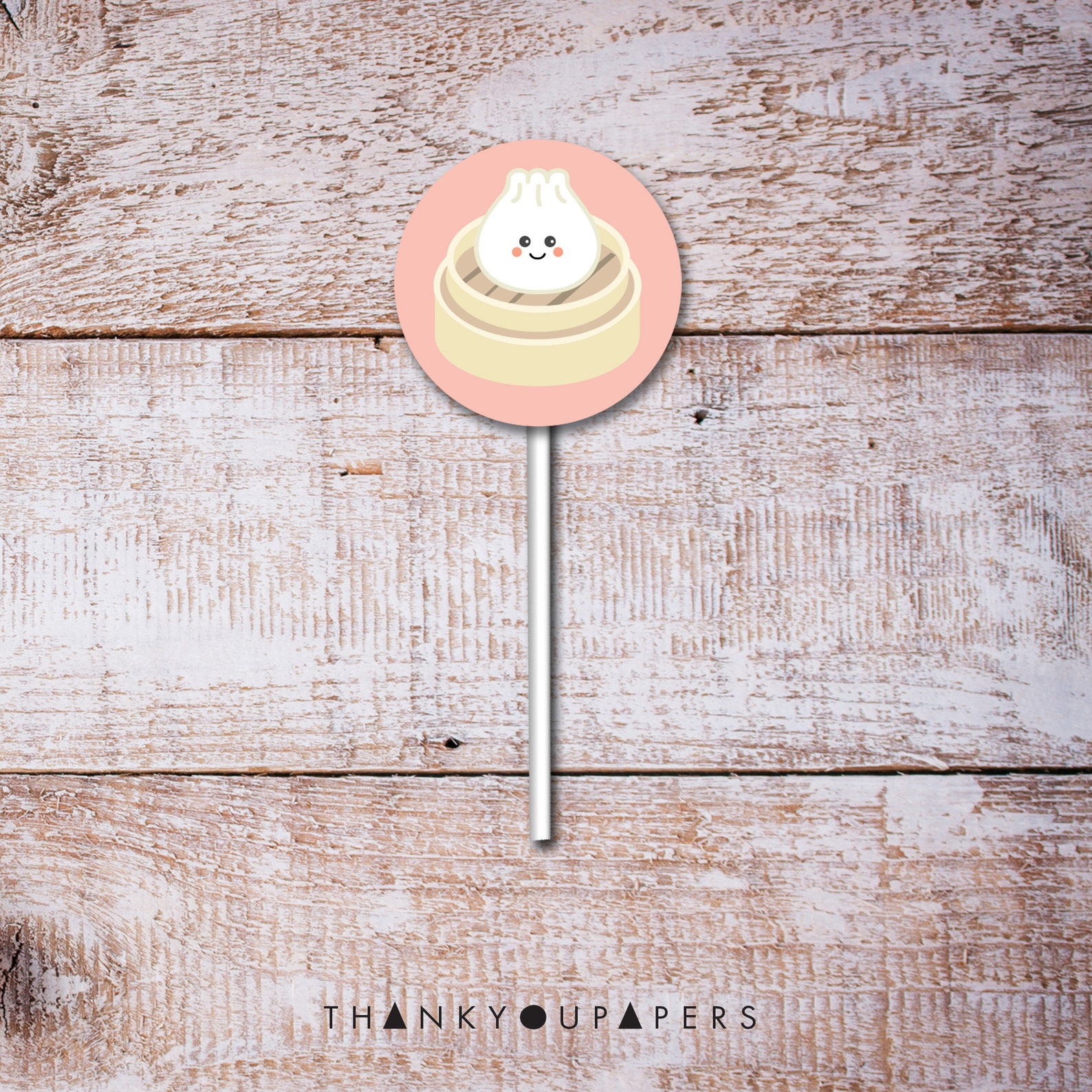 Dumpling Cupcake Topper Party Dumpling Baby Birthday Doljanchi Etsy