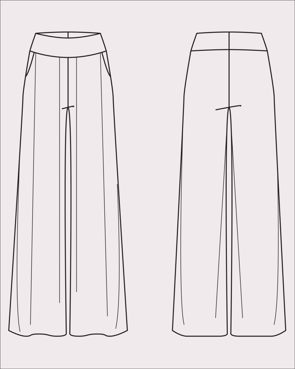 Wide Leg Pants Pattern Women's PDF Sewing Pattern Pant | Etsy