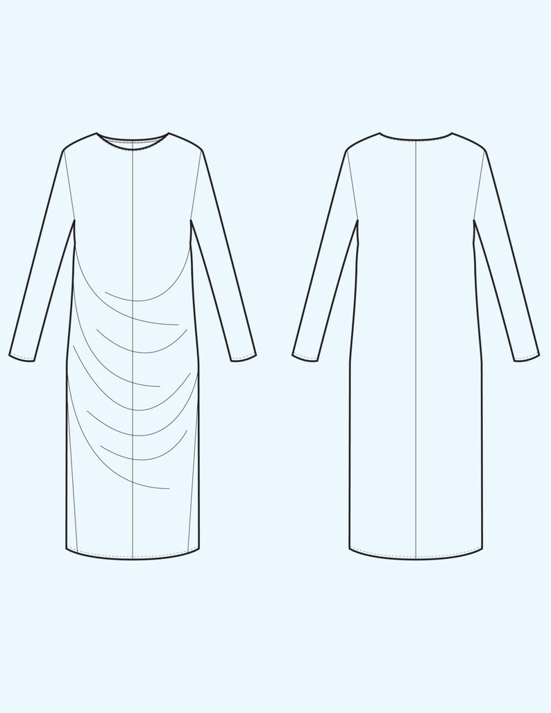 Tilda Knit Dress Independent Designer Sewing Pattern PDF One Size - Etsy