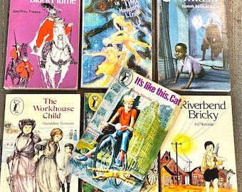 Vintage Puffin Books/set of 10 classic children’s books/vintage kid’s books/delightful instant collection by well known authors/1970’s kids