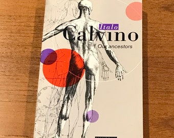 Italo Calvino/libro de bolsillo vintage de 1990/Nuestros antepasados/literatura italiana/autores famosos/ficción contemporánea/clásicos antiguos/Libros Minerva