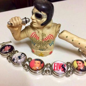 Elvis/Elvis Gift/Elvis Bracelet/Elvis Presley Gift/Elvis jewellery/Elvis Fan Gift/rock n roll gift bracelet/Elvis music gift/fifties/music