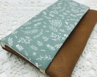 Handytasche Blumen mint,Smartphone Täschchen floral,Handytäschchen Kunstleder,