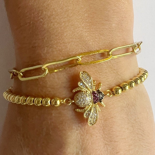 BEE DELICATE BRACELET GOLD main image 1