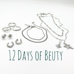 12 Days of Beauty Christmas Advent Calendar for Girl, Christmas Gifts for Teenager Girl, Polar Star Set of 12 jewelry Gifts 12th Birthday