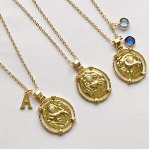 Personalised Constellation Necklace, 14k gold filled chain, Opal pendant Necklace, Bridesmaid gift, Best Friend Gift for Birthday