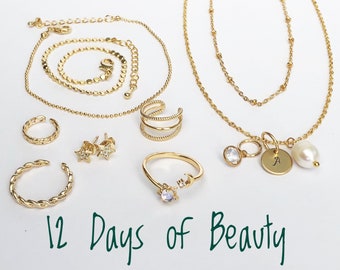 BESTSELLER!!! 12 Days of Beauty Christmas Advent Calendar for Girl, Christmas Gifts for Teenager Girl, Set of 12 jewelry Gifts 12th Birthday