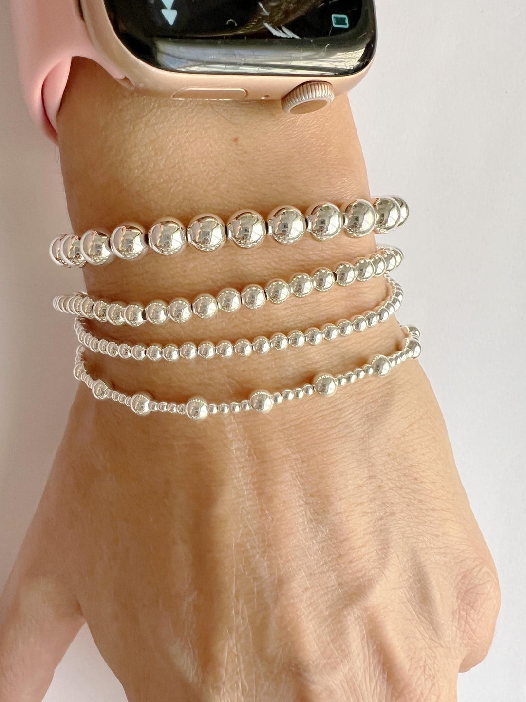Bracciali in oro per le donne non si ossidano braccialetto in perline