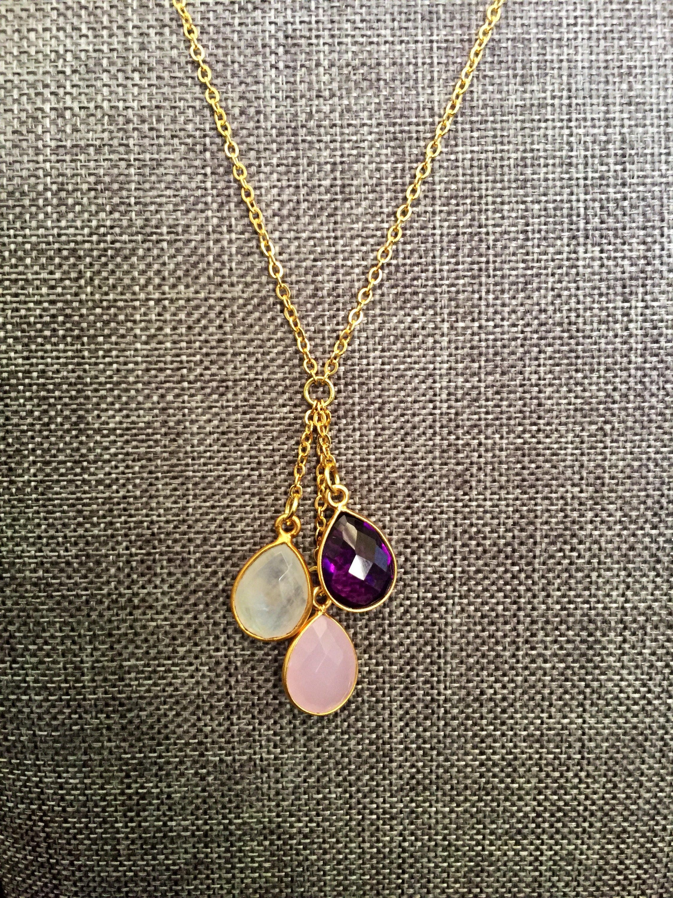 Mothers Birthstone Necklace For Grandma Lariat Style Necklace Etsy Mothers birthstone necklace for grandma lariat style necklace etsy