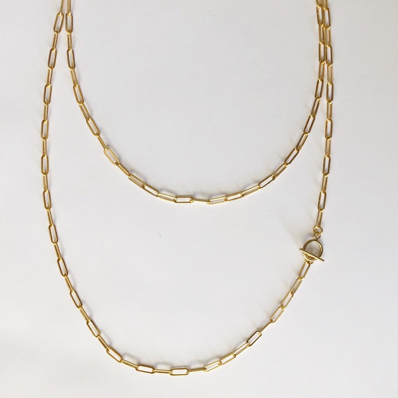 STERLING SILVER Paper Clip Chain Necklace Industrial Etsy UK