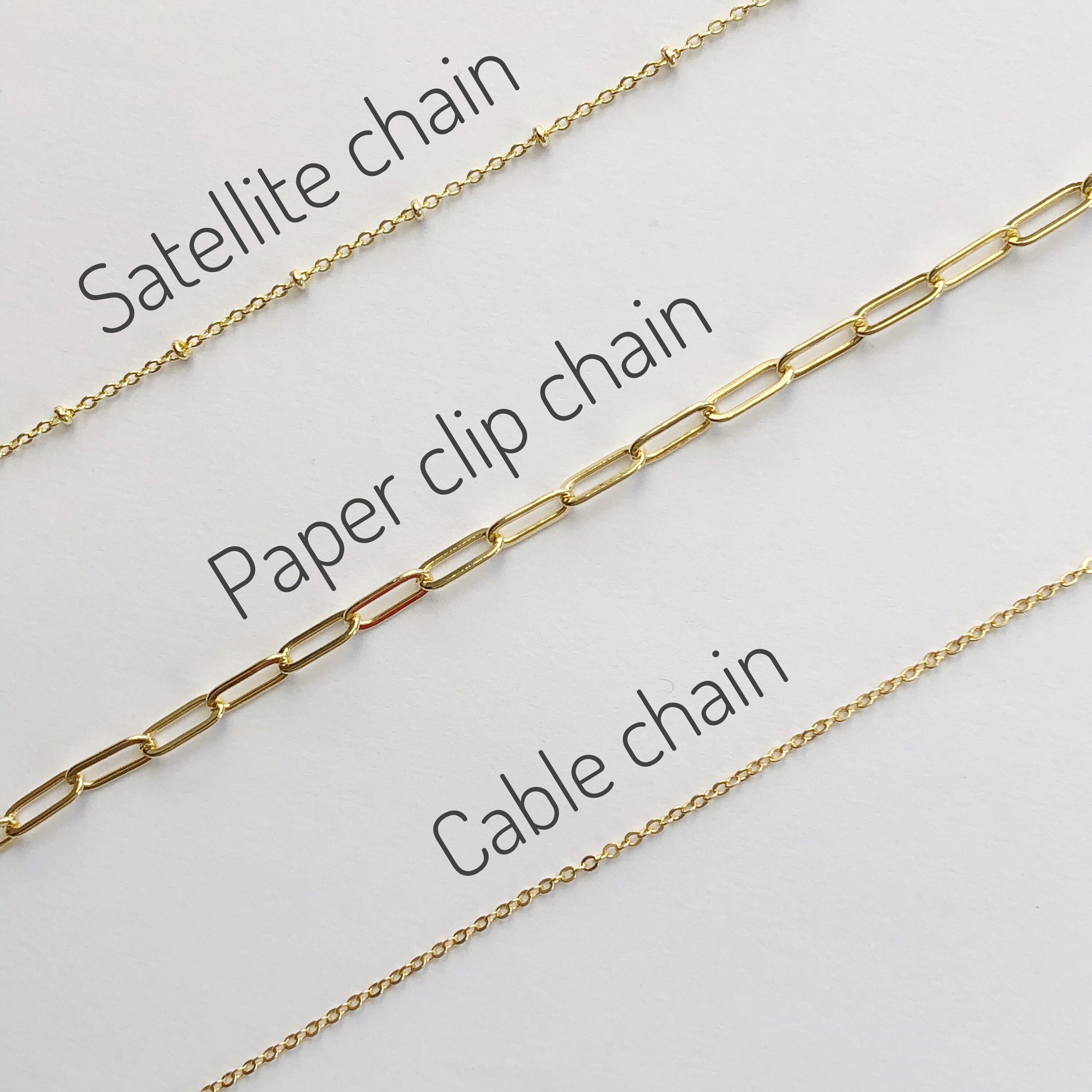 GOLD FILLED SILVER Paper Clip Chain Heart Necklace Tiny Heart Etsy