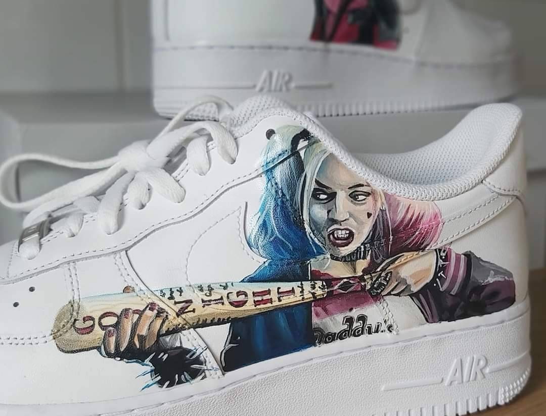 Womens Hand painted Nike Air Force Ones – Suze Ford Studios