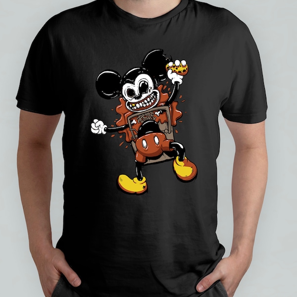 Mickey Parody T-Shirt Herren, Unisex Tshirt Top, Lustiges Mickey Shirt Geschenk, Bestes Geschenk, Disney Rock And Roll Shirt, Lustiges Disney Shirt