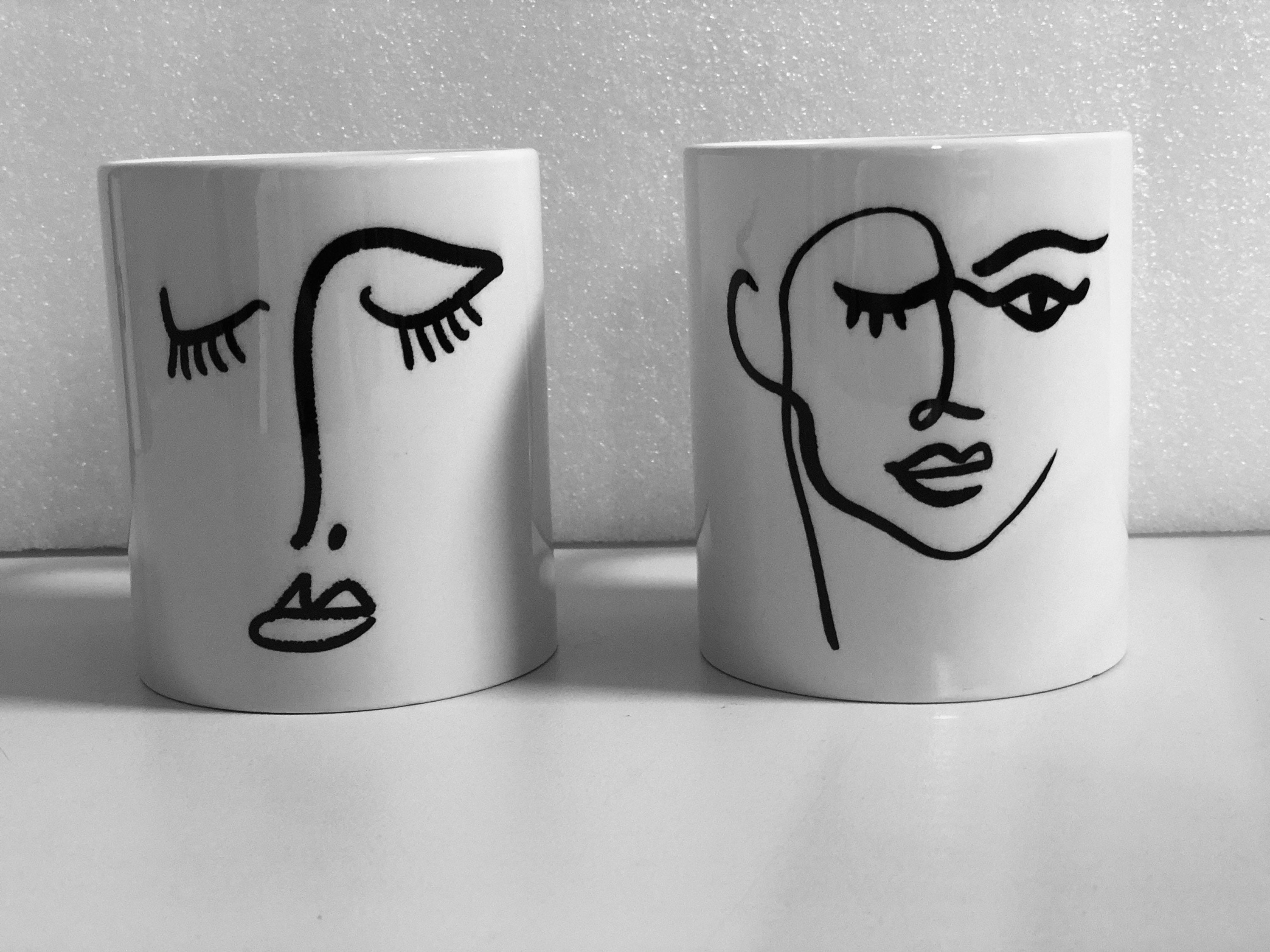 Womenman Mug / His and Her Mug Set / Cute Engagement Wedding Gift