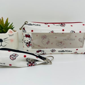 Schattige Japanse kat kawaii laminaat/waterdicht etui set (klein)