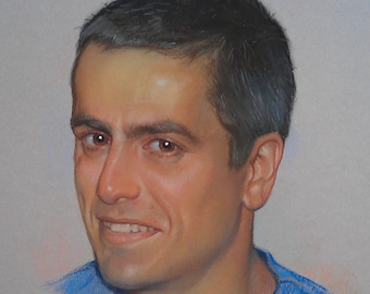 Retrato personalizado pintura pastel15,5"x19,5"