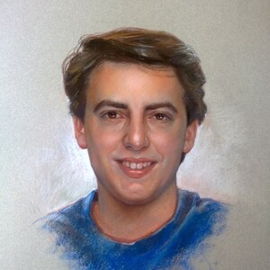 Custom Portrait pastel painting of  the man