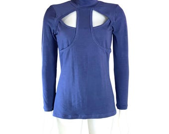 Long Sleeve Cutout Top - for Performers, Fire Spinning, Flow Arts, Circus, Yoga, Athleisure - Made to Order