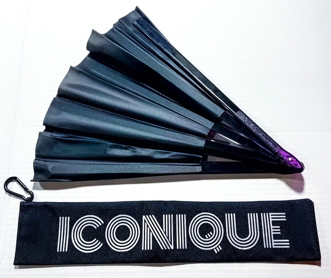 Folding Fan Travel Pouch: ICONIQUE Canvas Clip-on Bag for Raves ...