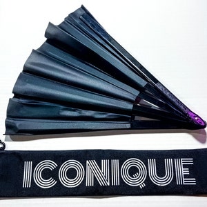 ICONIQUE Hand Fan Bag, Clip-On Travel Pouch for Folding Fan - for Pride, Raves, Festivals, Concerts, Gift - Ready to Ship
