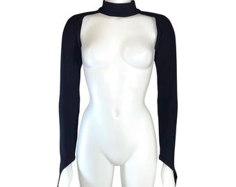 Blaze On Collared Shrug w/ Finger Loop Sleeves- Fire Friendly Performer Outfit for Flow Arts