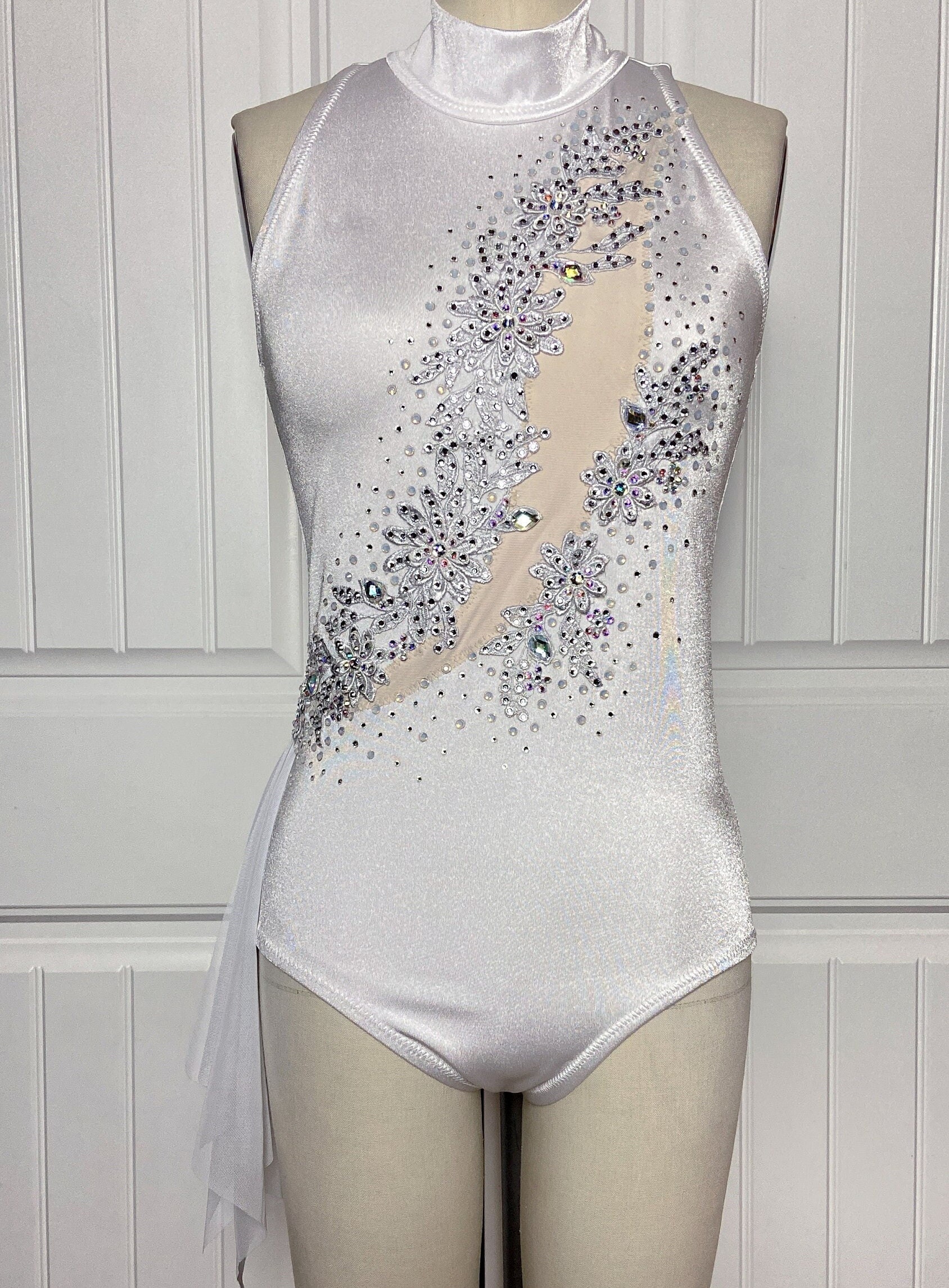 White Leotard Women 