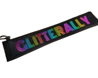 Bolsa de viaje plegable para abanicos: bolsa con clip brillante para regalos de rave, festivales y conciertos.