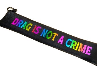 Drag Is Not a Crime - Funda de viaje plegable para abanico: Clack Sack - Accesorio para festivales Rave Drag Pride