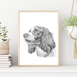 Custom Pet Portrait hand-drawn from your photos, Personalised pet portrait