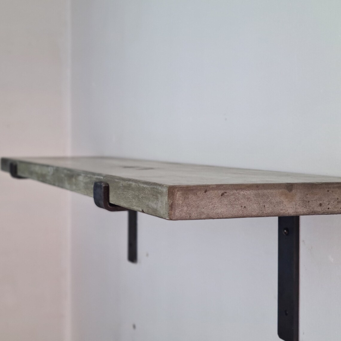 Concrete Shelf with Steel Brackets By Kelham Island Concrete Etsy