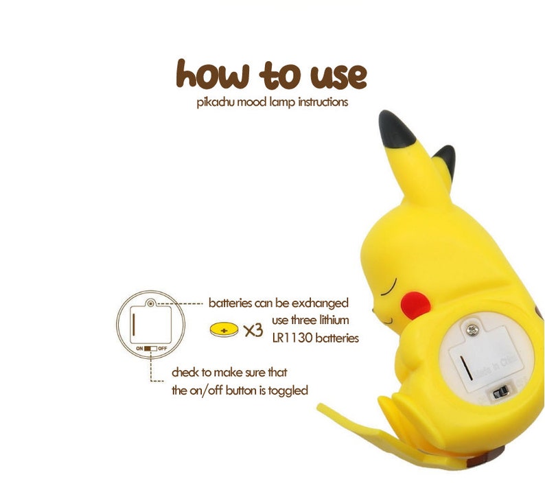 Pikachu Mini Nightlight Mood Lamp Figurine Produit coréen image 5
