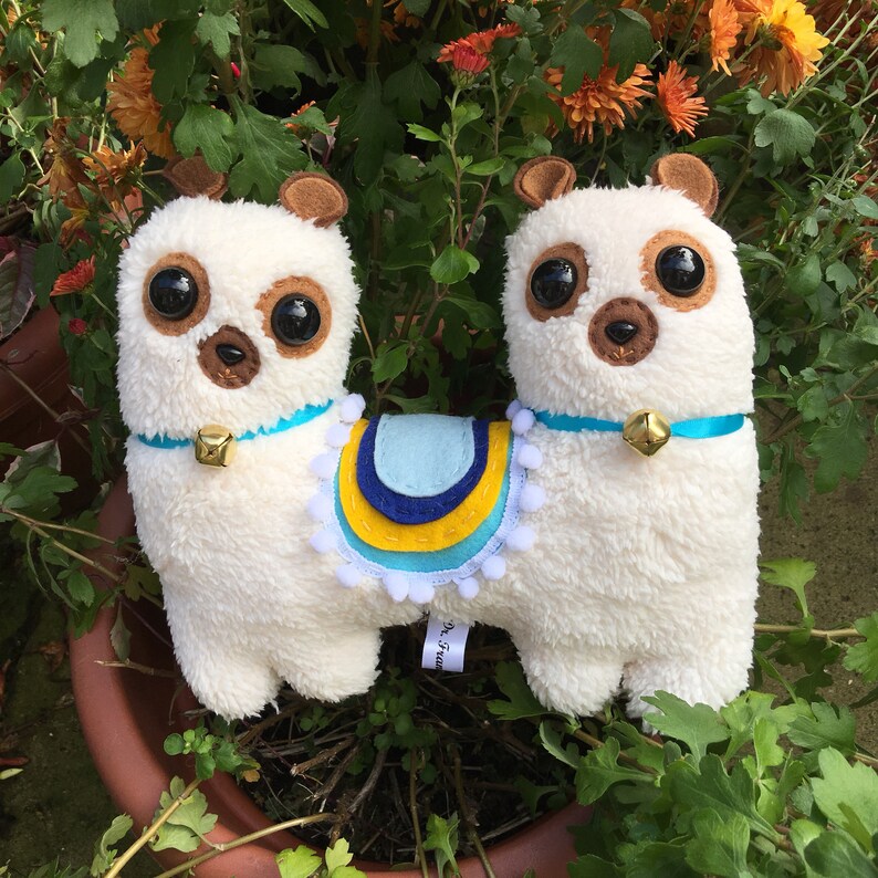 Two Headed Llama Plush Toy Push Me Pull You Twin Llama Etsy