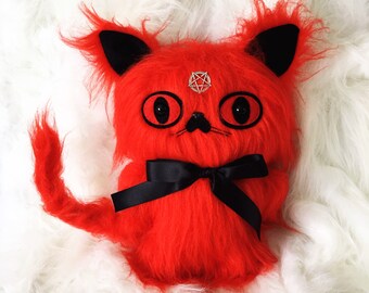 Red Satanic Kitten Plush Creepy Teddy Bear Occult - Etsy Red Satanic Kitten Plush Creepy Teddy Bear Occult - Etsy