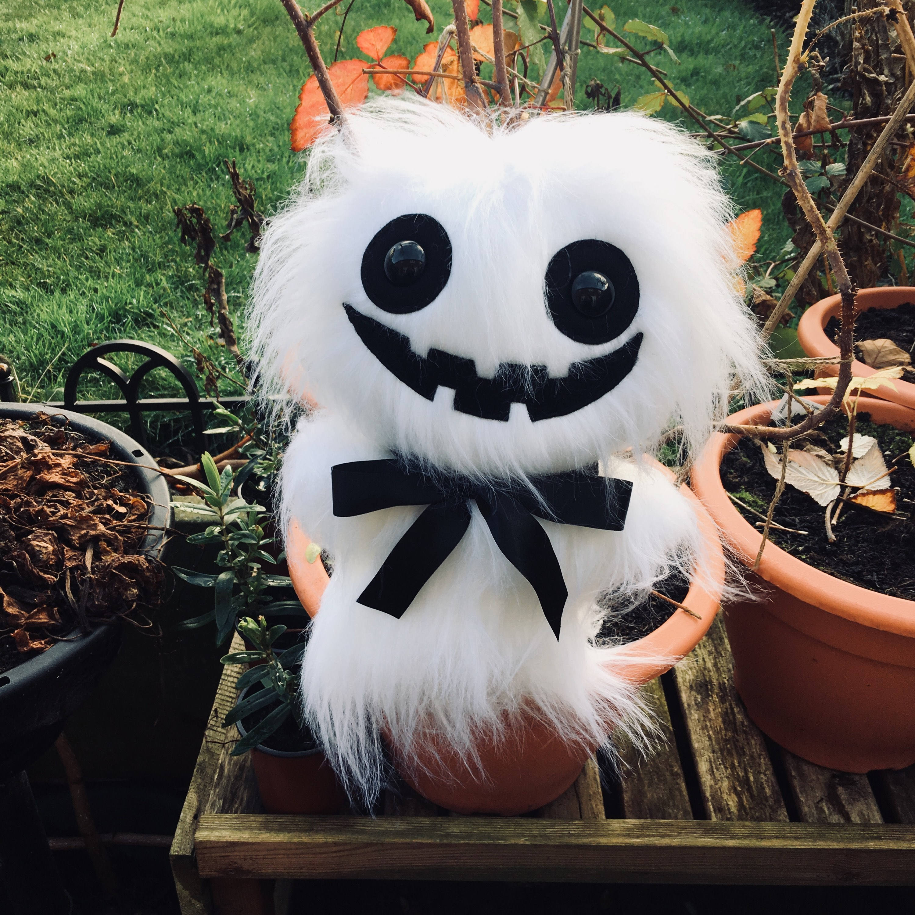 Mini Yeti Art Plushie, Creepy Cute, Gothic Homeware, Gothic Doll