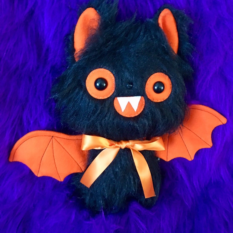 Halloween Black Bat Plush Toy Kawaii Plushie Weird Stuffed | Etsy