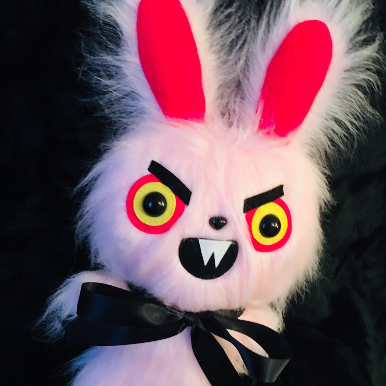 Pink Rabbit Scary Pink Beastly Bunny Plush Toy Horror Plushie Evil Rabbit - Etsy