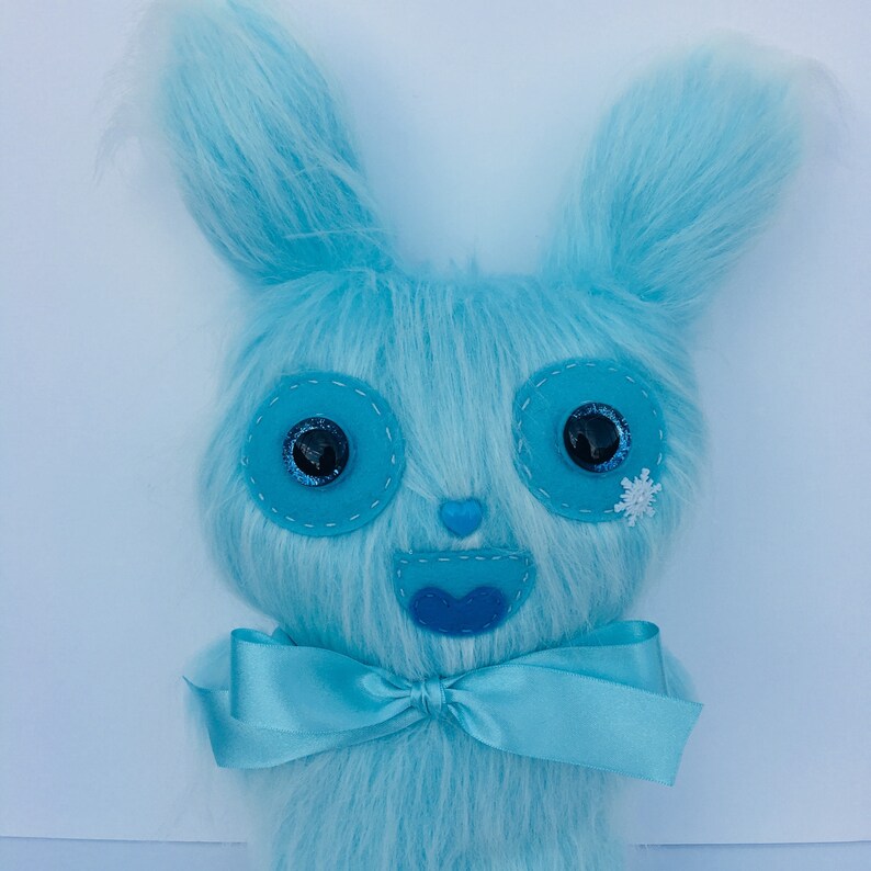 Snow Bunny Peluche Toy Blue Rabbit Weird Stuffed Animals | Etsy