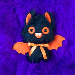 Halloween Black Bat Plush Toy - Kawaii Plushie - Weird Stuffed Animals - OOAK Horror Toys - Dracula Plush - Adult Toys - Creepy Cute