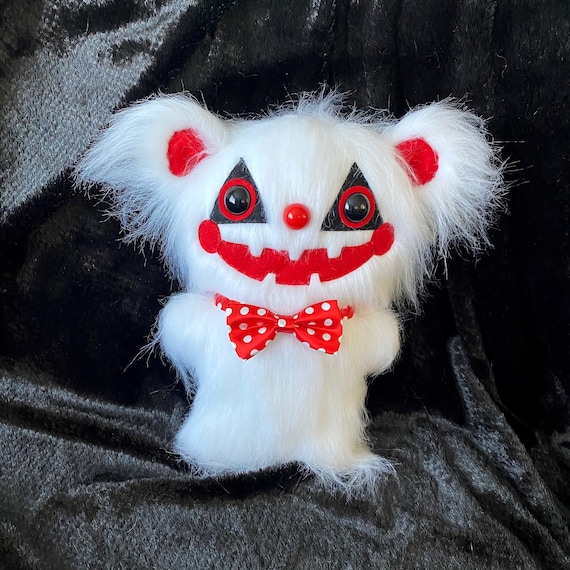 Mini Yeti Art Plushie, Creepy Cute, Gothic Homeware, Gothic Doll