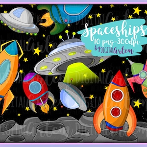 Imágenes prediseñadas de nave espacial - Imágenes prediseñadas del espacio - Sistema solar - Tierra - NASA - Cohete - OVNI - extraterrestres - Espacio exterior - imágenes prediseñadas - Imágenes prediseñadas lindas - Niños