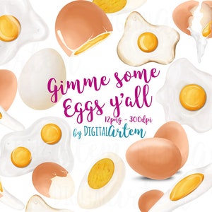 Imágenes prediseñadas de huevos de desayuno - imágenes prediseñadas - imágenes prediseñadas de comida para el desayuno - Huevos realistas - Imágenes prediseñadas de alimentos - huevo frito hervido - imágenes prediseñadas de cáscara de huevo - Descargar