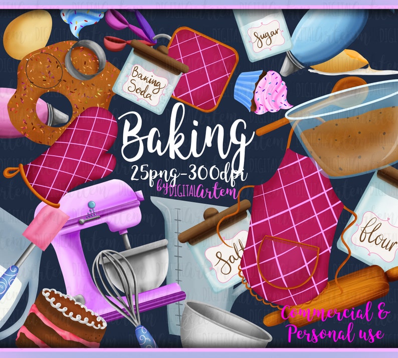 png images Mixer Baking clipart Dough Cupcakes cake Oven Food Desserts Cooking Clipart Rolling pin Watercolor clipart