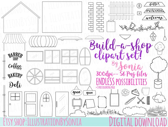 Build A Scene Clip Art Digital Shop Clipart Build A Shop Etsy Build A Scene Clip Art Digital Shop Clipart Build A Shop Etsy