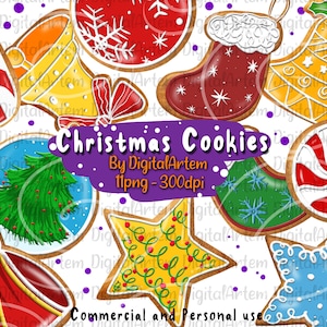 Christmas cookie clipart - Gingerbread clipart - Christmas deserts clipart - Christmas cookie - Christmas sweets - Christmas Food clip art