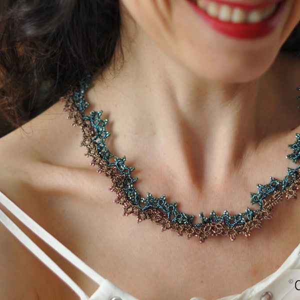 Bijoux Collier Dentelle  frivolité