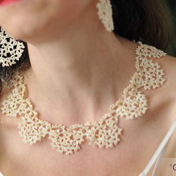 Bijou Collier Dentelle Frivolité