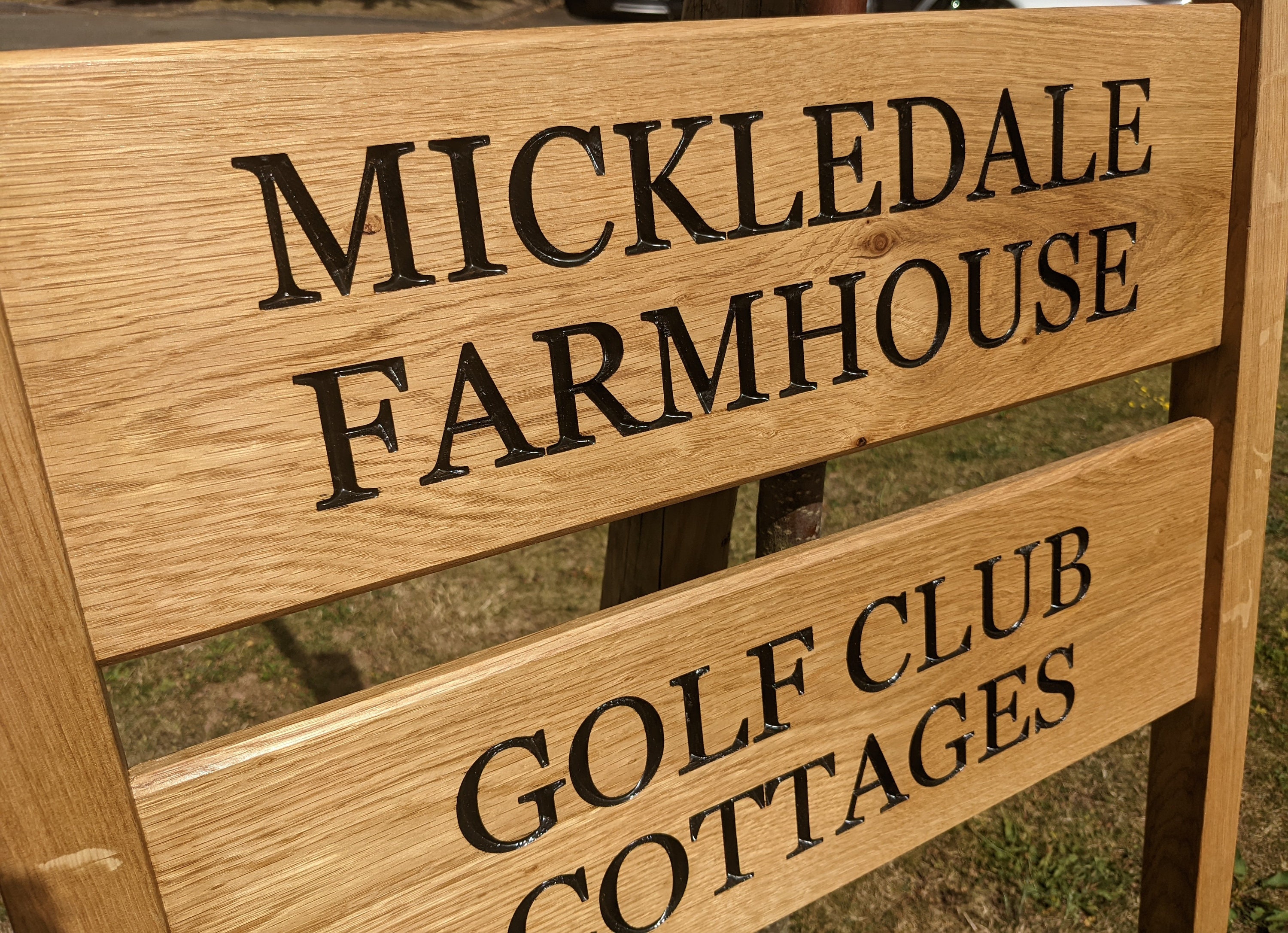 Custom Ladder Signs Oak Wooden Personalised Driveway Home Business Commercial Ladder Sign ...