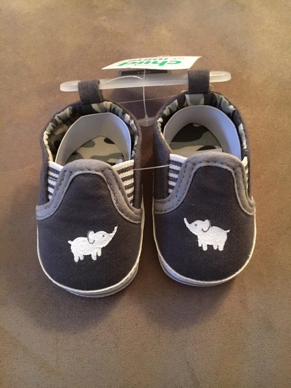 Baby Boy S Elephant Crib Shoes Etsy